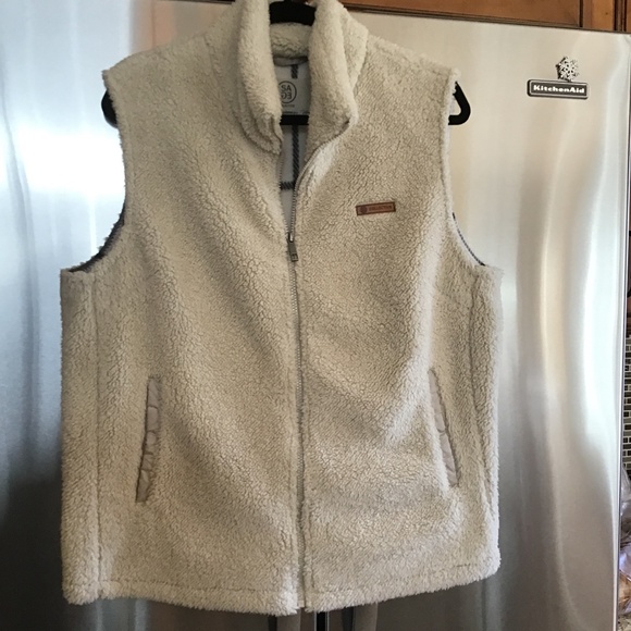 Sage Collective Women's Cream Sherpa And Plaid Reversible Vest - Picture 1 of 4